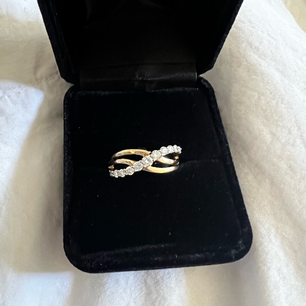 10k Solid Gold Ring with Diamonds